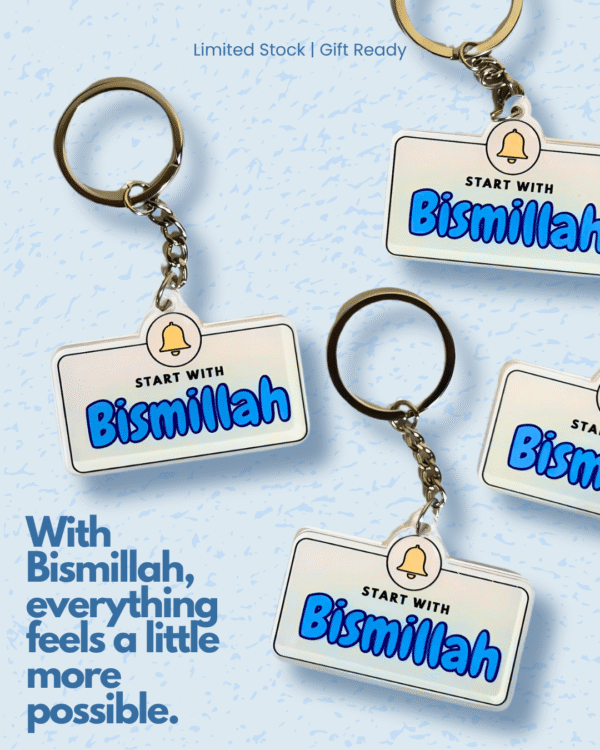 Start with Bismillah – Acrylic Keychain