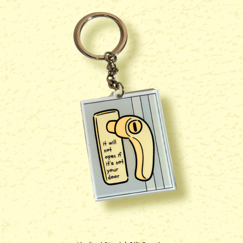 Not Your Door – Acrylic Keychain (Soft Reminder)