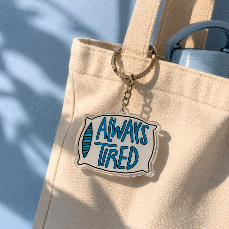 ChatGPT Image Jun 21, 2026, 04_54_38 PM Always Tired – Acrylic Keychain