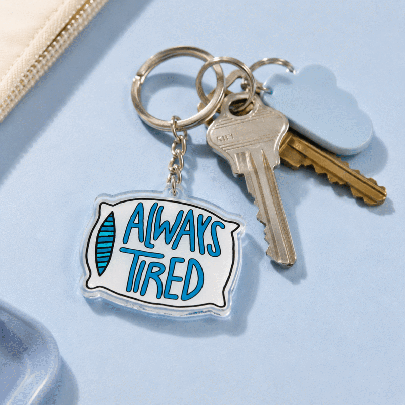ChatGPT Image Jun 21, 2026, 04_55_56 PM Always Tired – Acrylic Keychain