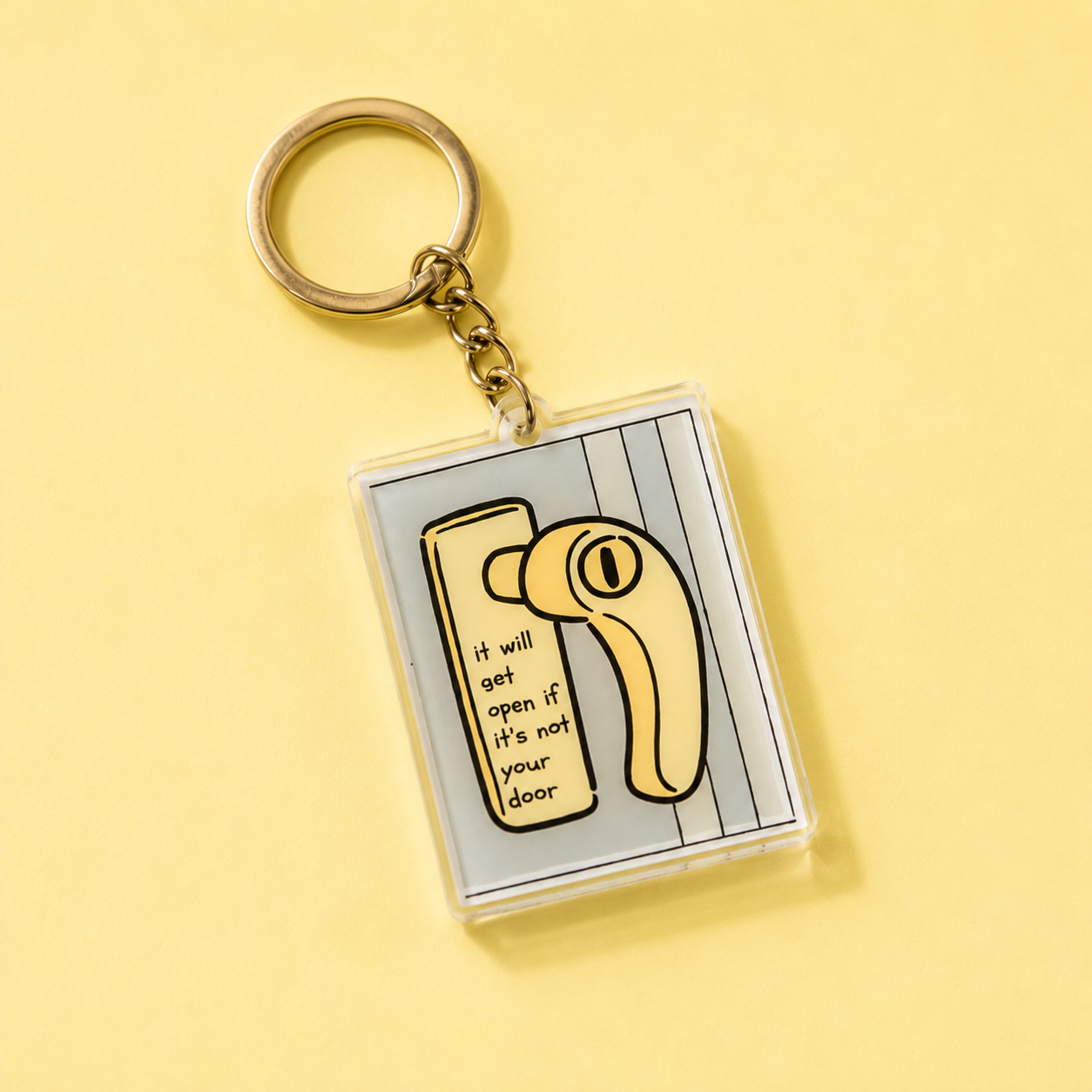ChatGPT Image Jun 21, 2026, 05_02_40 PM Not Your Door – Acrylic Keychain