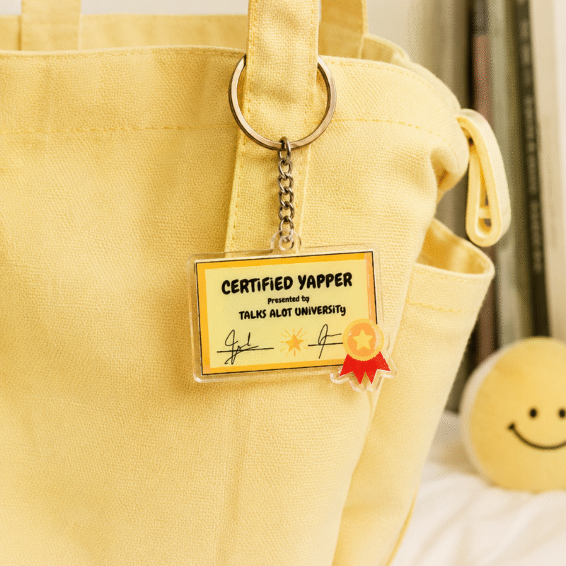 ChatGPT Image Jun 22, 2026, 07_36_08 AM (8) Certified Yapper – Acrylic Keychain