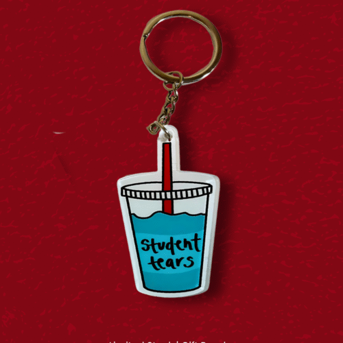 Student Tears – Acrylic Keychain (Academic Pain Club)