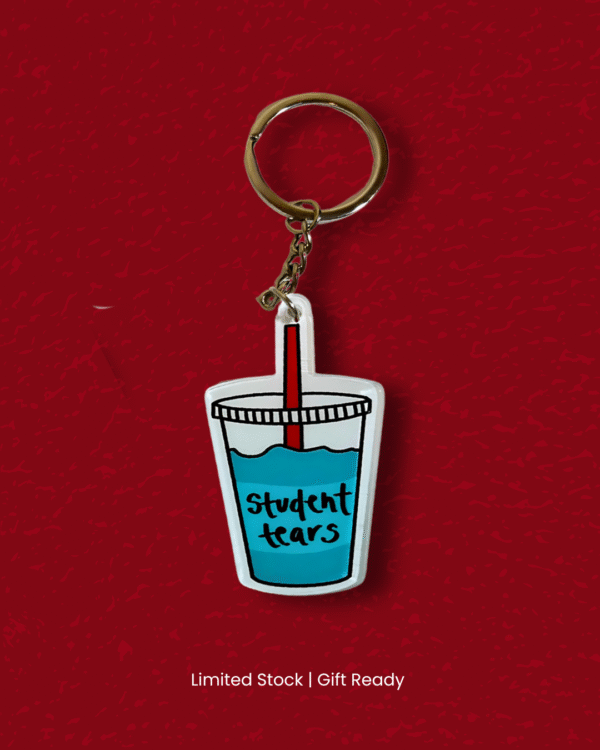 Student Tears – Acrylic Keychain (Academic Pain Club)