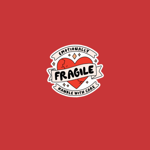 Fragile Heart Sticker