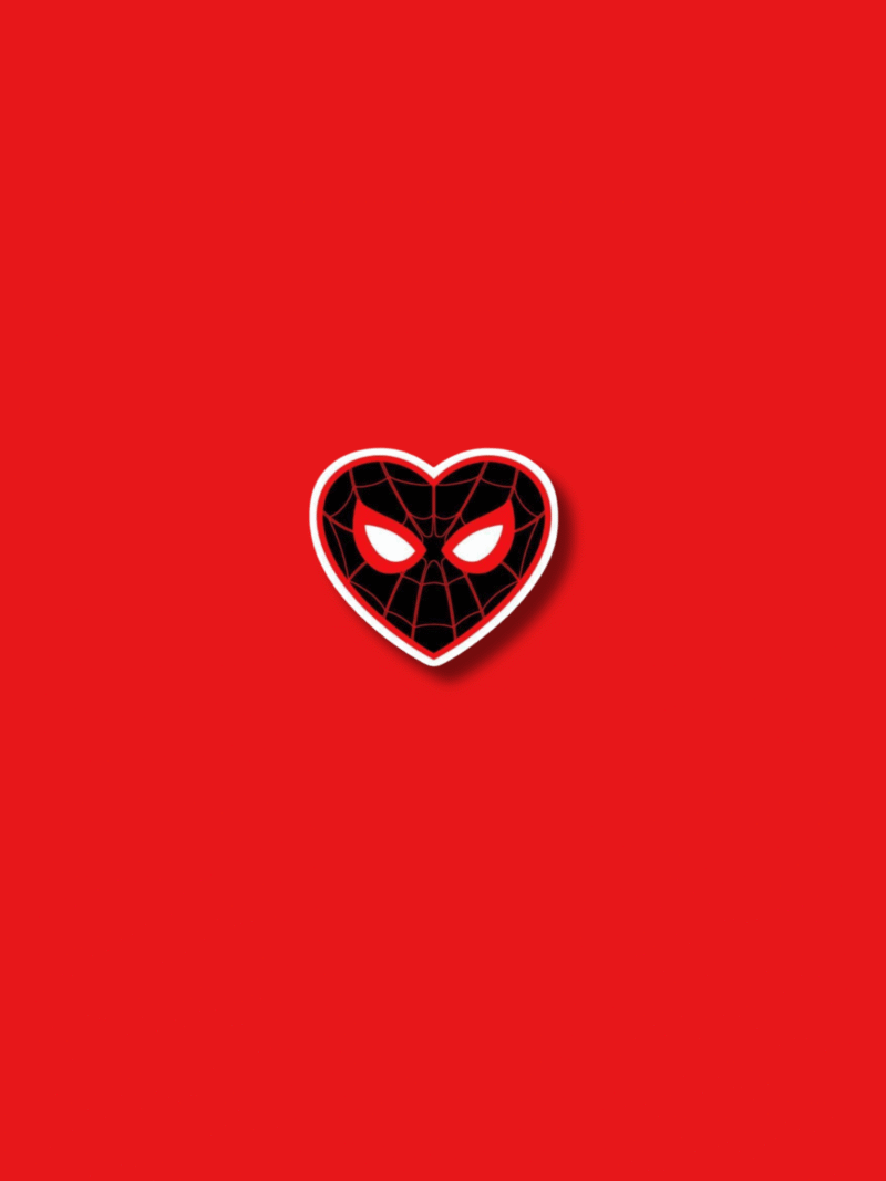 12 Spiderman Heart Sticker