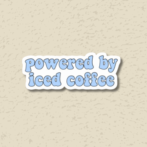 'Powered by Iced Coffee' Sticker