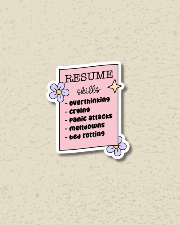 2 Resume Skills Sticker