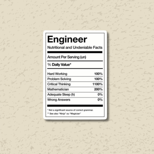 ' Engineer'  Sticker