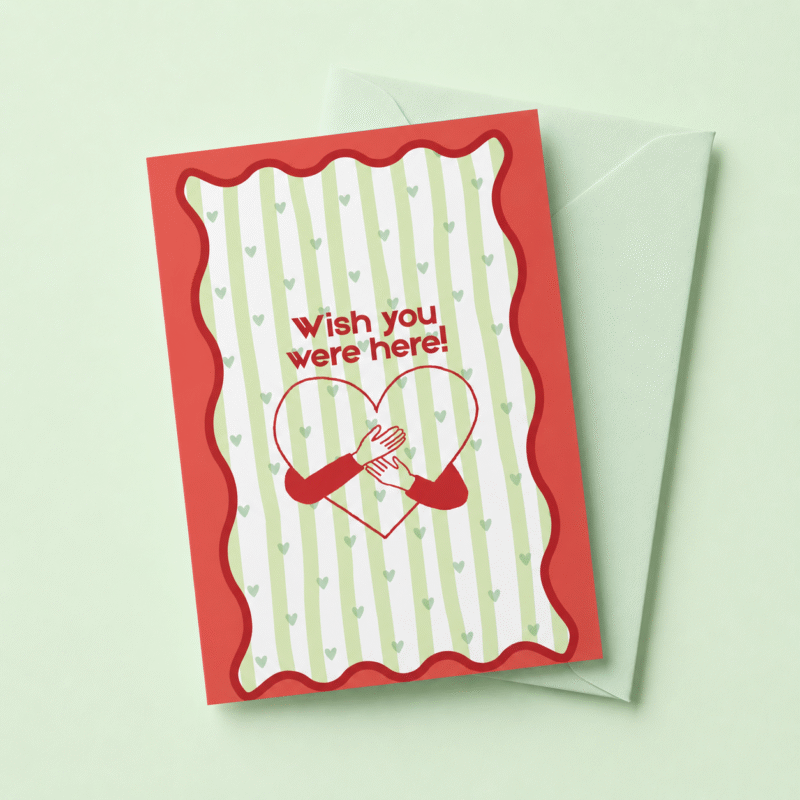 'Wish you were here' Card