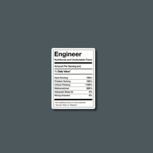 Webiste Stickers (2) ' Engineer' Sticker