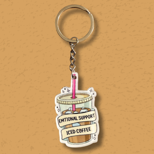 Emotional Support Iced Coffee - Acrylic Keychain