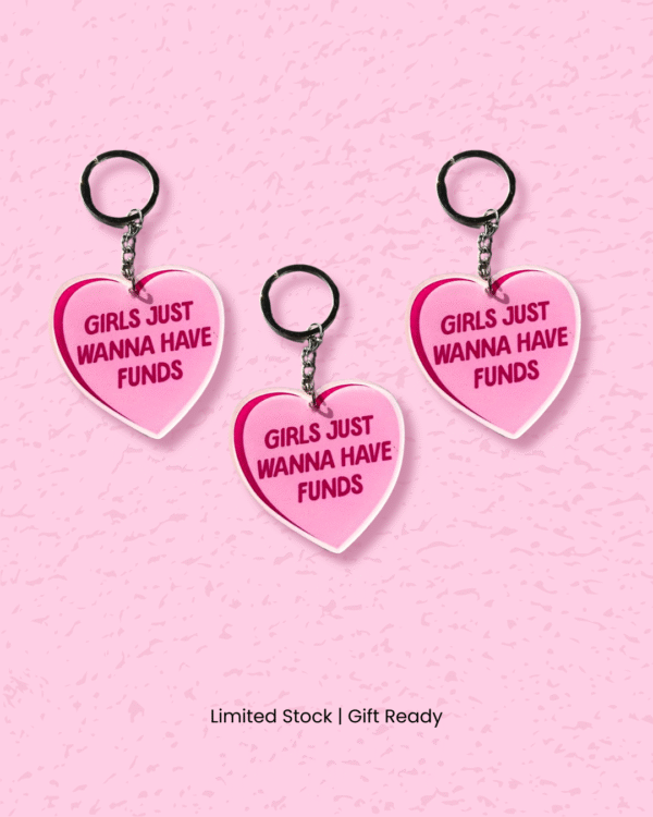 3 Funds over Fun Keychain