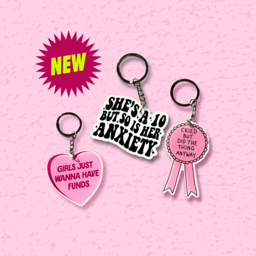 100% Pure Coffee – Acrylic Keychain