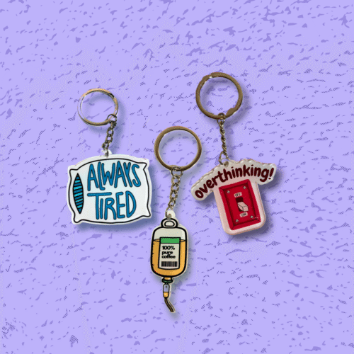 100% Pure Coffee – Acrylic Keychain