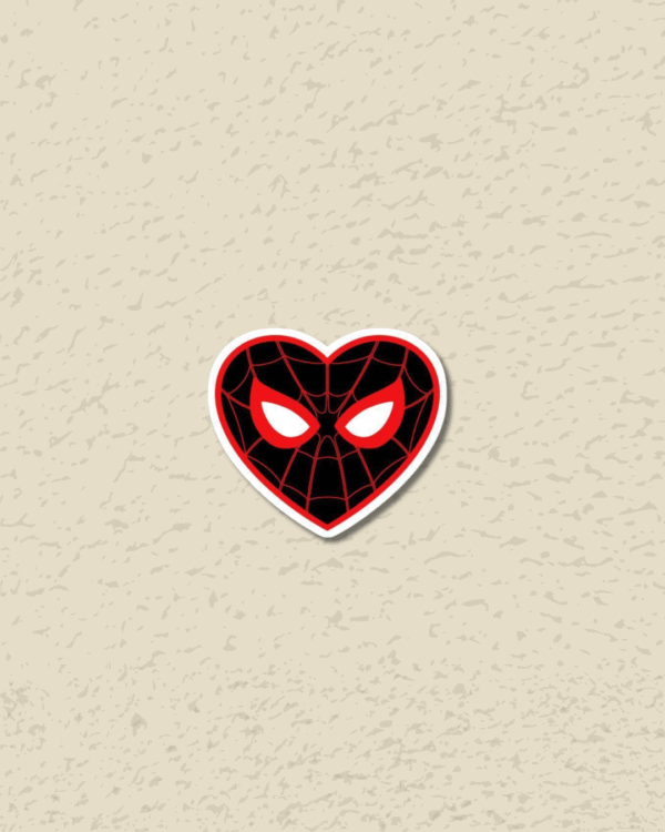 4 Spiderman Heart Sticker