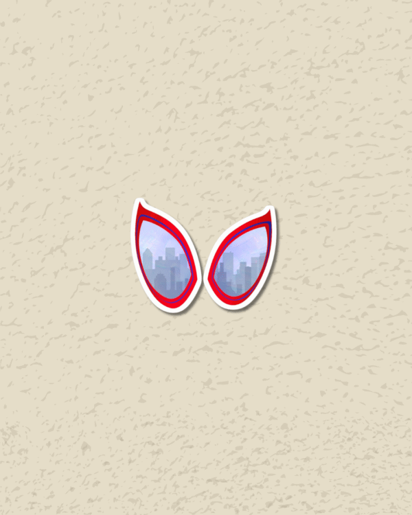 6 Spiderman Eyes Sticker