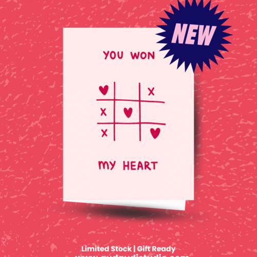 Cards (5) Heart Tic Tac Toe - Card