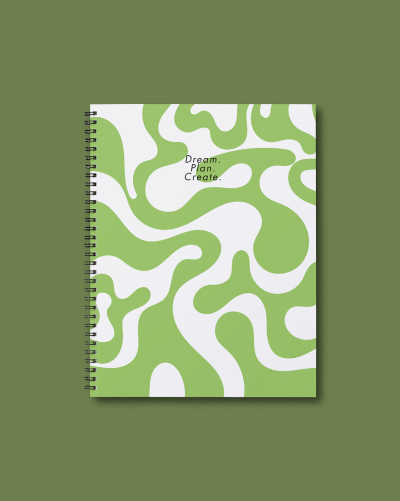 Dream.Plan.Create. - Green Notebook